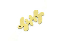 Brass Irregular Charm, 24 Raw Brass Irregular Shaped Charms With 1 Loop, Findings (18x10x0.60mm) SMP0840