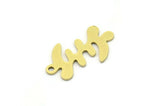 Brass Irregular Charm, 24 Raw Brass Irregular Shaped Charms With 1 Loop, Findings (18x10x0.60mm) SMP0840