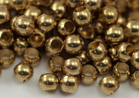 Spacer Ball Bead, 40 Raw Brass Spacer Ball Beads , Findings (5mm) Brs 0103 B0032
