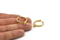 Adjustable Ring Setting, Gold Plated Brass 4 Claw Ring Blanks - Pad Size 4mm N0316