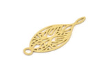Brass Oval Charm, 6 Raw Brass Oval Charms With 1 Loop, Earring Charms (36x14x0.60mm) SMP0860