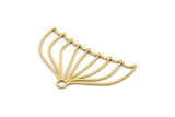 Brass Irregular Charm, 4 Raw Brass Irregular Shaped Charms With 1 Loop, Findings (27x41x0.80mm) SMP0973