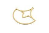 Brass Charm, 4 Raw Brass, Brass Pendants, Charm Pendants, Brass Charms With 1 Loop (32x33x0.80mm) SMP0985 A6902