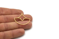 Brass Charm, 4 Raw Brass, Brass Pendants, Charm Pendants, Brass Charms With 1 Loop (32x33x0.80mm) SMP0985 A6902