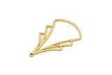 Brass Charm, 6 Raw Brass, Brass Pendants, Charm Pendants, Brass Charms With 1 Loop (33x21x0.80mm) SMP1012