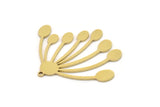 Brass Fringed Charm, 4 Raw Brass Fringe Shaped Charms With 1 Loop, Findings (32x38x0.80mm) SMP1017