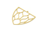 Brass Shield Charm, 2 Raw Brass Shield Charms With 1 Loop, Geometric Findings (35x35x0.60mm) SMP0903