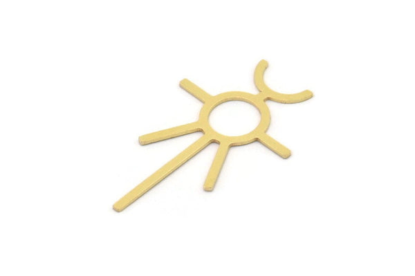 Brass Charm, 12 Raw Brass, Brass Pendants, Charm Pendants, Findings (35x22x0.60mm) SMP0904