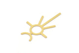Brass Charm, 12 Raw Brass, Brass Pendants, Charm Pendants, Findings (35x22x0.60mm) SMP0904