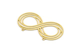 Brass Infinity Charm, 4 Raw Brass Infinity Shaped Necklace Charms With 2 Loops, Findings (22x42x0.60mm) SMP0911