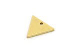 Brass Triangle Charm, 24 Raw Brass Tiny Triangle Charms With 1 Hole, Findings (10x11x1mm) A2750