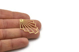 Brass Charm, 4 Raw Brass Charms With 1 Hole, Pendant Findings (38x27.5x0.80mm) SMP1050