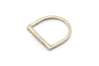 Gümüş Yüzük Charm, 2 Çekiçlenmiş Antik Gümüş Kaplama Pirinç Boho Yüzük 18mm