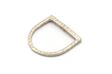 Gümüş Yüzük Charm, 2 Çekiçlenmiş Antik Gümüş Kaplama Pirinç Boho Yüzük 18mm