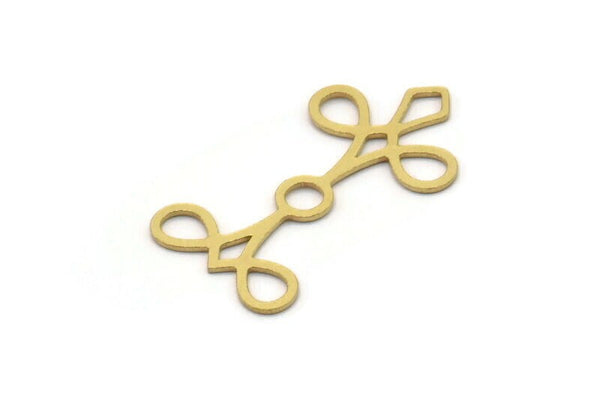 Brass Charm, 12 Raw Brass Charms, Pendants, Findings (28x15x0.60mm) SMP1073