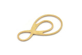 Brass Drop Charm, 6 Raw Brass Drop Charms, Earrings, Findings (30x17x0.80mm) SMP1083