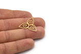 Brass Charm, 6 Raw Brass, Brass Pendants, Charm Pendants, Brass Charms With 1 Loop (25x26x0.60mm) SMP1092