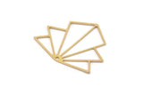 Brass Diamond Charm, 4 Raw Brass Diamond Shaped Charms With 1 Hole, Pendant Findings (33x39x0.80mm) SMP1098