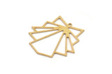 Brass Diamond Charm, 4 Raw Brass Diamond Shaped Charms With 1 Loop, Pendant Findings (32x34x0.80mm) SMP1102