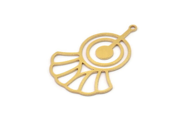 Brass Charm, 6 Raw Brass, Brass Pendants, Charm Pendants, Brass Charms With 1 Loop, Findings (31x22x0.60mm) SMP1104