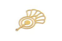 Brass Charm, 6 Raw Brass, Brass Pendants, Charm Pendants, Brass Charms With 1 Loop, Findings (31x22x0.60mm) SMP1104
