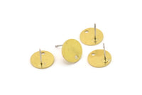 Pirinç Yuvarlak Küpe, 1 Delikli 10 Ham Pirinç Yuvarlak Küpe (11x0,80 mm) A4368 A3230