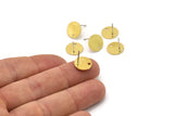 Pirinç Yuvarlak Küpe, 1 Delikli 10 Ham Pirinç Yuvarlak Küpe (11x0,80 mm) A4368 A3230