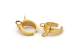 Gold Ring Setting, Gold Plated Brass Ring Setting With 3 Claws U125