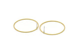 Brass Circle Earring, 6 Raw Brass Circle Stud Earrings (39x1x1mm) A4072 A2776