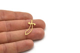 Brass Sword Charm, 12 Raw Brass Sword Shaped Charms With 1 Loop, Earrings, Charms Pendants, Findings (33x11x0.80mm) SMP0993