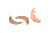 Bakır Ay Küpe, 1 Delikli 4 Ham Bakır Hilal Küpe (28x8x0,80 mm) M03129 A2681