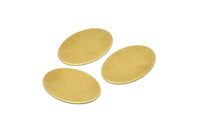 Pirinç Oval Boşluk, 12 Ham Pirinç, Pirinç Boşluklar, Pirinç Oval Boşluklar (21,5x16x0,60 mm) A2210