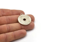 Danimarka Madeni Para Tılsımı, Antik Gümüş Kaplama Pirinç Madeni Para Tılsımı, 1 Halka, Kolye Uçları, Bulgular (27x2mm) N0191