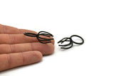 Claw Ring Settings - 2 Oxidized Black Brass Ring Blanks With 6 Claws For Natural Stones Y130 N0045