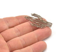 Steel Cactus Charm, 6 Stainless Steel Cactus Charms With 1 Loop, Earring Charms (39x23x0.80mm) SMP1120