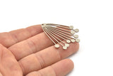 Steel Fringed Charm, 6 Stainless Steel Fringe Shaped Charms With 1 Hole (44x33x0.80mm) SMP1134 Y259
