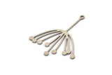 Steel Dandelion Charm, 12 Stainless Steel Taraxacum Charms With 1 Loop (35x30x0.80mm) SMP1135 A5990