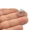Steel Flower Charm, 10 Stainless Steel Flower Charms, Charm Earrings, Findings (19x19x0.80mm) SMP1141 A5727