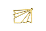 Brass Diamond Charm, 4 Raw Brass Diamond Shaped Charms With 1 Loop, Pendant Findings (31x30x0.60mm) SMP1023