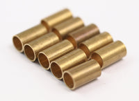 20 Raw Brass Industrial Tube Findings (11x7mm) A0674