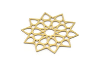 Brass Ethnic Charm, 2 Raw Brass Ethnic Motif Charms, Earring Charms, Findings (41x39x0.60mm) SMP1081