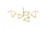 Brass Triangle Earring, 12 Raw Brass Triangle Stud Earrings (12x0.8mm) BS 1022 A3941