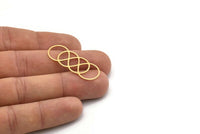 Brass Round Charm, 4 Raw Brass Round Shape Charms, Circles Charm, Pendants, Findings (36x14x0.80mm) SMP1093