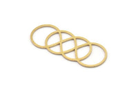 Brass Round Charm, 4 Raw Brass Round Shape Charms, Circles Charm, Pendants, Findings (36x14x0.80mm) SMP1093