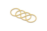 Brass Round Charm, 4 Raw Brass Round Shape Charms, Circles Charm, Pendants, Findings (36x14x0.80mm) SMP1093
