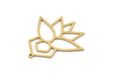 Brass Charm, 4 Raw Brass, Brass Pendants, Charm Pendants, Brass Charms With 1 Loop (33x32x0.80mm) SMP1094