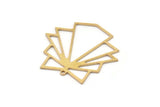 Brass Diamond Charm, 4 Raw Brass Diamond Shaped Charms With 1 Loop, Pendant Findings (32x34x0.80mm) SMP1102