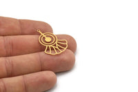 Brass Charm, 6 Raw Brass, Brass Pendants, Charm Pendants, Brass Charms With 1 Loop, Findings (31x22x0.60mm) SMP1104