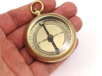 Compass Necklace Finding, Raw Brass Compass Pendants (50mm) LC