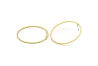 Brass Circle Earring, 6 Raw Brass Circle Stud Earrings (39x1x1mm) A4072 A2776